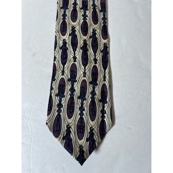 Lot Of 5 Ties Silk Structure Lanvin Zegna Donna Karan Gatti - Picture 11 of 16